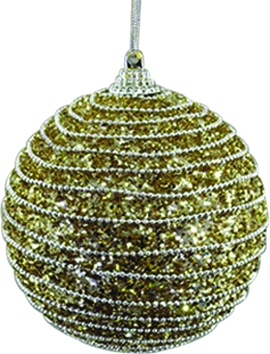 [RT209] Sequin Striped Ball, 8cm