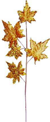 [SL105] 56cm Maple Leaf Spray - Bronze/Gold
