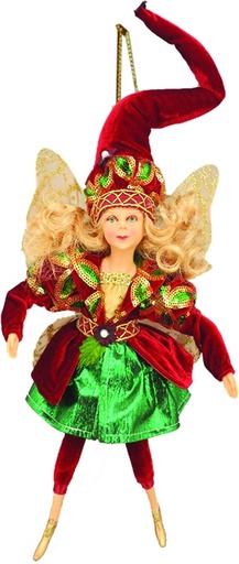 [TP069] 40cm Fairy - Burgundy/Green