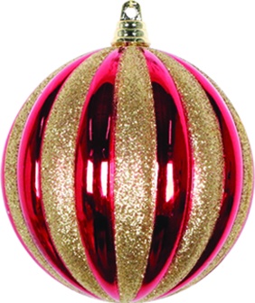 [AC807] Glittered Striped Shiny Ball, 10cm
