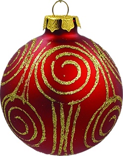 [FG165-R] Patterned Glass Ball, 8cm