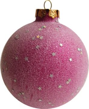 [JN014] 10cm Snowy Glass Ball - Red