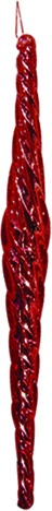 [HH044] Twisted Slim Glass Teardrop, 23cm
