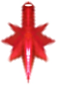 [HT007-R] 8cm Shiny Star - Red