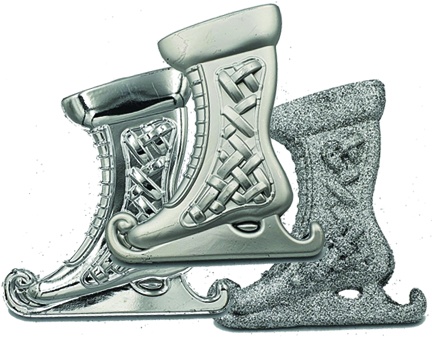 [FG168-S] 13cm Assorted Ice Skate Ornaments - Silver