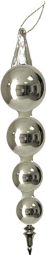 [HT009-S] 14cm Shiny Finial - Silver