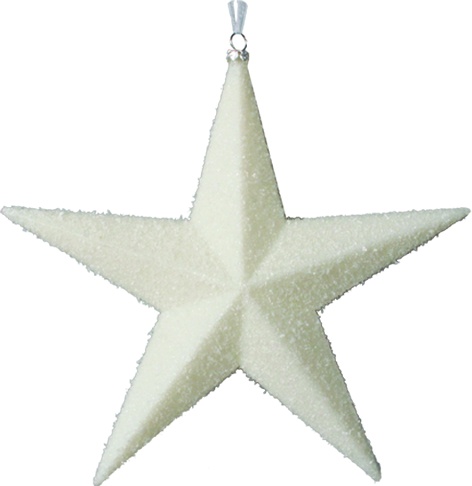 [AC754] Snowy Glittered Star, 20cm