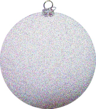 [CB100G-W] 10cm Glittered Ball - White
