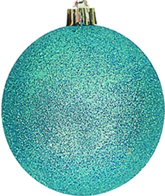 [CB120G-T] 12cm Glittered Ball - Turquoise