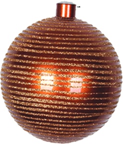 [AC387] Glittered Striped Ball, 12cm