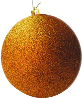 [CB120G-CO] 12cm Glittered Ball - Copper