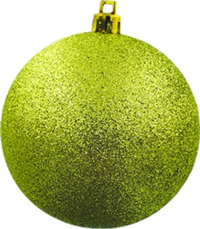 [CB150G-LG] 15cm Glittered Ball - Lime Green