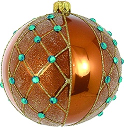 [DA015] Glittered Decorative Glass Ball, 10cm