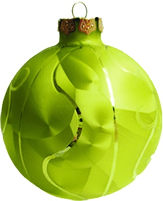 [JN011] 10cm Matte Design Glass Ball - Green