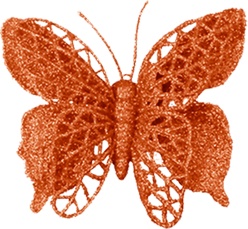 [RT125] Glittered Butterfly, 10cm