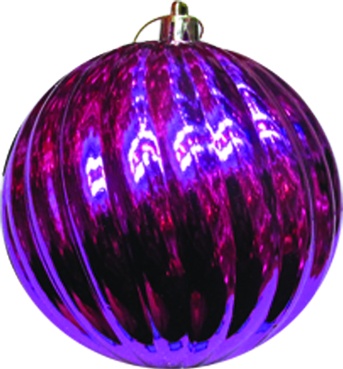 [AC669] Shiny Swirl Ribbed Ball, 12cm