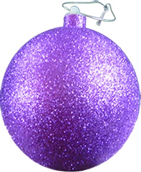 [CB100G-PL] 10cm Glitter Ball - Purple