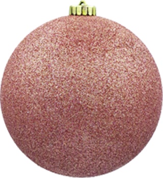 [CB100G-RO] 10cm Glitter Ball - Rose Gold