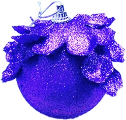 [RN238] Glittered Leafy Ball, 8cm