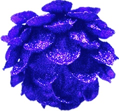 [RN241] Glittered Leaf Ball, 8cm
