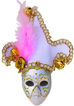 [HY2044-S] Ornate Jester Mask, 10cm