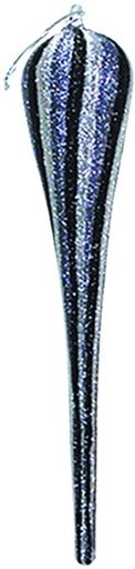 [AC071] Glittered Elongated Striped Teardrop, 28cm