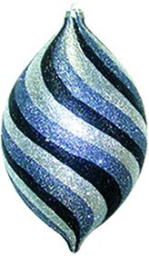 [AC121] Glittered Swirl Striped Teardrop, 10cm
