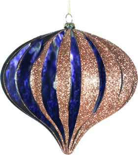 [AC578] Glittered Ribbed Onion, 15cm