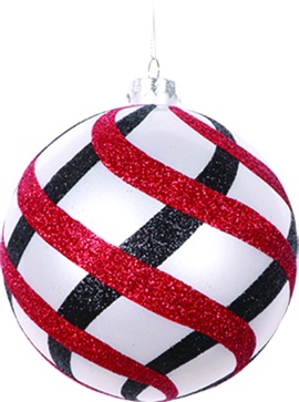 [AC733] Glitter Ball with Pattern, 12cm
