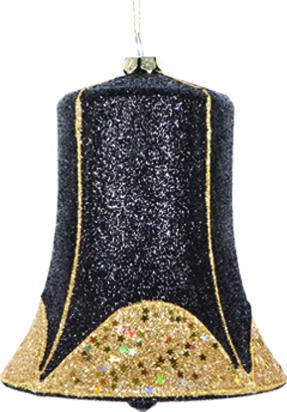 [AC783] Glittered Plastic Bell, 14cm