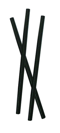 [STRAW002-BK] 20cm x 1cm Eco-Friendly Paper Straws - Black, Biodegradable, Eco-friendly and Individually Wrapped