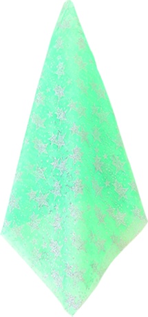 [KC60384S] 9.1m x 48cm Star-printed Organza Fabric Roll #209 - Silver/Blue