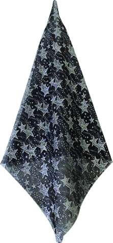 [KC603853S] 9.1m x 48cm Star-printed Organza Fabric Roll #210 - Silver/Black