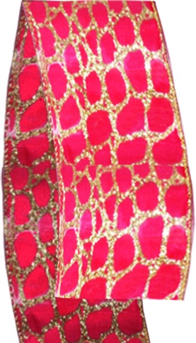[AC595] Glittered Patterned Satin Ribbon, 9.1m