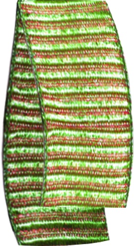 [AC664] Glittered Striped Satin Ribbon, 9.1m