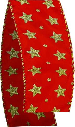 [FG188] Glittered Patterned Ribbon, 9m