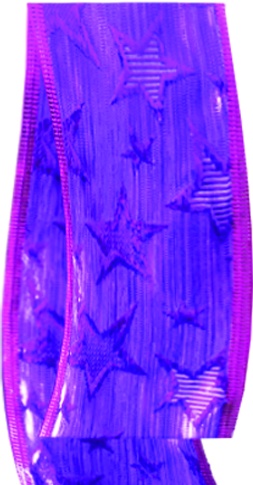 [WR002] 9.1m x 6cm Hemmed Ribbon - Purple