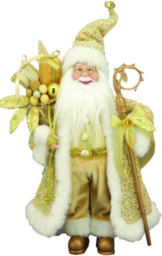 [TP091] 36" Standing Santa - Gold