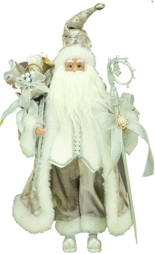 [TP094] 36" Standing Santa - Silver/Gold