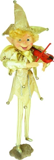[TP034] Standing Elf Playing Violin, 66cm