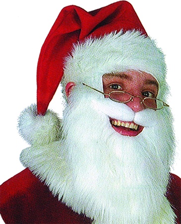 [20729] Plush Santa Hat w/ Beard and Moustache