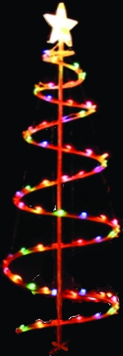 [EV019-20] Multicolour Light-Up Spiral Tree, 2m