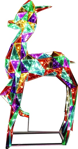 [GV008] Light-Up Acrylic Panel Deer with Dewdrop, 1.8m