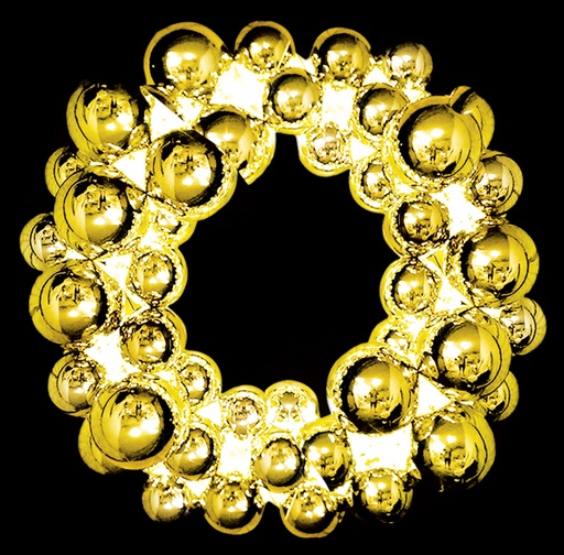 [AM008] Large Illuminated Bauble Wreath, 1.2m