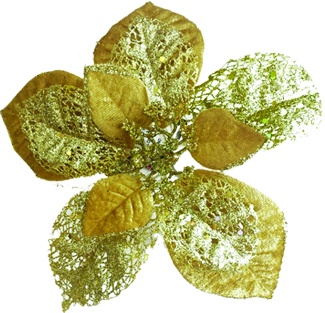 [DZ023-GD] Poinsettia, 24cm
