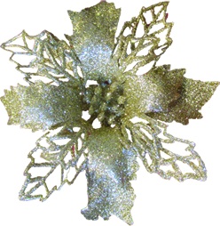 [RN424] Glittered Poinsettia, 10cm