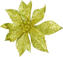 [RN426] Glittered Poinsettia, 7cm