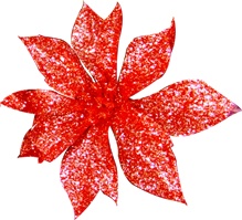 [RN427] Glittered Poinsettia, 7cm