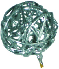 [GL049-20-S] 20cm Glittered Lata Ball - Silver