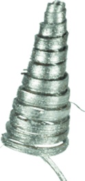 [GL090-10-S] 7cm w/ 10cm stem Cane Cone - Silver